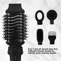 Brosse à air chaud électrique professionnelle CONFU KF-3150 5-en-1 avec sèche-cheveux, design compact et protection contre la surchauffe