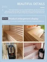 Kamar Sauna 4 orang dari kayu Solid, kamar mandi uap Yoga panas luar ruangan, fungsi uap kering 3 orang rumah Sauna