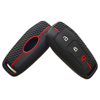 Etui de télécommande de voiture en silicone à 3 boutons pour Ford Figo 2017 Mondeo 5 Ecosport Puma 2020 Fiesta Mk8 Everest Ranger Accessoires Cover