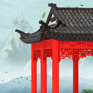 Realistische chinesische Pavillon Modell Kit vor geschnittene Linde Teile 3D Holz Pullze Gebäude Landschaft Diorama liefert verpackte Sets - Product Image 6