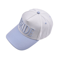 Gorra de Boda con Bordado 3D, Gorra de Novia de 5 Paneles, Gorra de Béisbol para Despedida de Soltera, Logotipo Personalizado, Algodón Ajustable, Unisex