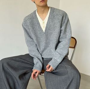 Winter Autumn <strong>Men's</strong> Fashion <strong>V</strong> <strong>Neck</strong> Design Sweater Casual Wear <strong>Men</strong> Sweater Pullover <strong>Jumper</strong> Top - Product Image 2