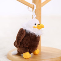 Porte-clés en peluche 4 pouces (10 cm) en forme d'oiseau (perroquet, aigle), petits charms, mini animaux en peluche, jouets promotionnels, vente en gros