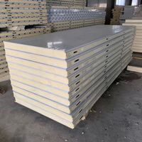 Panneau mural extérieur en polyuréthane isolé en PU pour entrepôt frigorifique, panneaux de toiture et de mur PIR