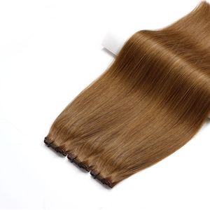 Extensions de cheveux humains 100% non traités, super double trame, double trame, lisses, sans nœuds, douces, colorables, teinte claire - Product Image 1