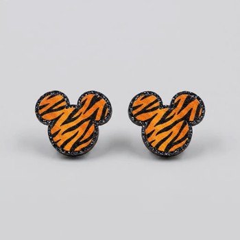 Custom Mickey Animal Print Acrylic Earrings | Leopard Zebra Cow Tiger Studs | Wholesale Trendy Boutique Party Jewelry 2026