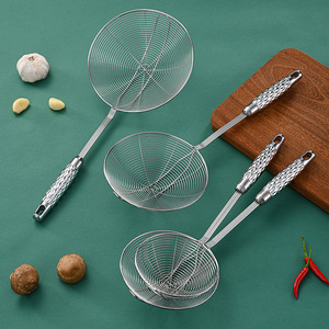 Stainless Steel Strainer Set 3 Piece Fine Mesh Kitchen <b>Colander</b> Ladle Noodle Dumpling Strainer - Product Image 3