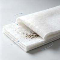 Géotextile anti-âge à fibres courtes 300/350 g/m², Géotextile d'isolation perméable pour tunnels ferroviaires
