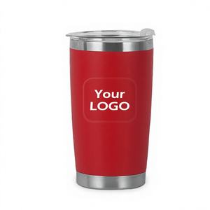 Canette à bière isolée en verre borosilicate transparent à double paroi de 20 oz avec couvercle à paille et logo personnalisé – Édition USA - Product Image 1