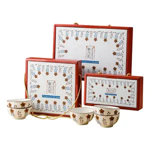 YCB-215 potes de cerâmica de flor pequeno japonês, potes de porcelana para presente, uso em caixa de presente