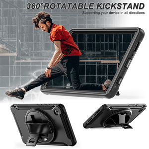 Rugged TPU Bumper Bìa Trường Hợp Đối Với Samsung Galaxy Tab A9 <span class=keywords><strong>8</strong></span>.7 Inch SM-X110 SM-X115 Với Tay Dây Đeo Xoay Đứng - Product Image 4