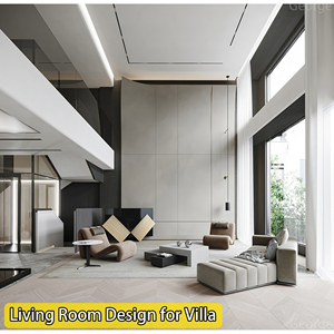 Sang trọng 3D Rendering trang trí nội thất phòng khách phòng tắm đồ nội thất tùy chỉnh vật liệu xây dựng cho toàn bộ ngôi nhà thiết kế nội thất dịch vụ - Product Image 2