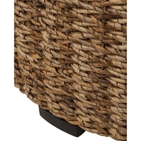 Pouf de salon rond en jacinthe tressé à la main, style bohème moderne, repose-pieds, décoration de chambre et de salon, mobilier de style farmhouse