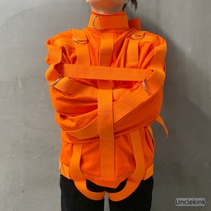 Vêtement <span class=keywords><strong>de</strong></span> <span class=keywords><strong>contention</strong></span> médical en toile orange avec boucle métallique pour homme, combinaison <span class=keywords><strong>de</strong></span> <span class=keywords><strong>contention</strong></span> pour prison, pour patient psychiatrique - Product Image 5