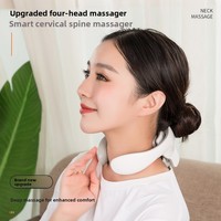 Nouveau masseur cervical et du cou portable multifonctionnel avec chaleur, vibrations, micro-courant, intelligence artificielle, alimentation USB pour le soin du cou