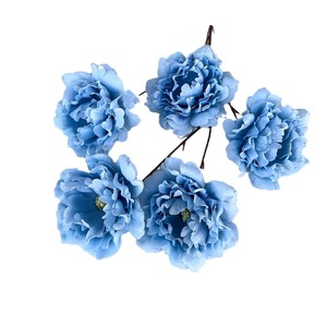 Fleurs artificielles en soie pivoine Dream Poem, 5 têtes, faites à la main, pour décoration de mariage - Product Image 2