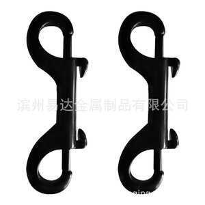 Eda Stainless Steel Double Headed Spring <b>Hook</b> 90mm 100mm 115mm Black Finish <b>Snap</b> <b>Hook</b> For General Industry Use - Product Image 5