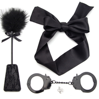 Costume d'esclave, jeux de couple BDSM, vêtements en nylon, contrainte du cou au poignet en acier, menottes, ensemble de bondage sexuel, menottes en métal, cheville adulte