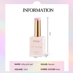 JTING Esmalte de Gel Rosa Lechoso de 36 Colores, Popular, Personalizable, Marca Privada OEM/ODM, Botella de Esmalte de Gel Rosa Lechoso Única - Product Image 2
