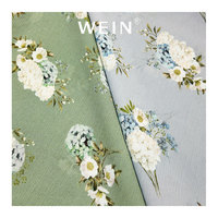 WI-B05 Neuerscheinung Doppelseitiger Chiffon-Stoff Damenkleid Blau-Weiß Blumencluster-Muster Knitter-Print Stoff Nachtwäsche