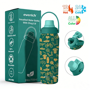 Bouteille d'eau isotherme à double paroi en acier inoxydable 304 de haute qualité avec bouchon à ouverture rapide - Product Image 1