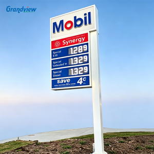 Pilar Publicitario para <span class=keywords><strong>Gasolinera</strong></span> al Aire Libre, Letrero <span class=keywords><strong>de</strong></span> Precios <span class=keywords><strong>de</strong></span> Gasolina ACP, Tótem Digital <span class=keywords><strong>de</strong></span> Precios, Señalización - Product Image 2