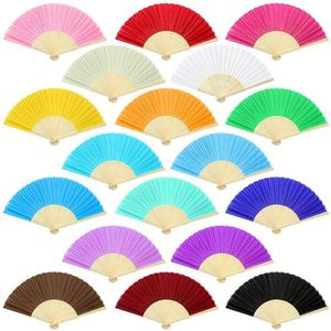 Ventiladores de Papel y Bambú Personalizados con Logotipo Impreso en 16 Colores, Ventiladores Plegables de Mano de Madera - Product Image 1