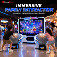 Machine de jeu interactive de poussée de boule magique, équipement d'arcade multijoueur à détection de mouvement pour centre de jeux intérieur pour enfants