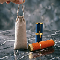 Mini bouteille de parfum en cuir Pu personnalisée, flacon vide en verre de luxe, 5ml 10ml avec atomiseur vaporisateur