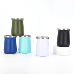 Taza de yerba <span class=keywords><strong>mate</strong></span> de doble pared de acero inoxidable de 260Ml con cuchara de paja al por mayor 8oz Yerba <span class=keywords><strong>Mate</strong></span> Argentina 304 taza de América del Sur - Product Image 4