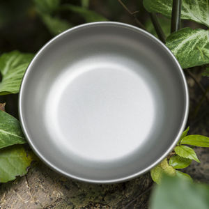 Ultralight Titanium Bowl Eco-friendly Tableware Single-wall Salad Noodle 700ml <b>Sandblasted</b> Modern Minimalist Metal Camping Home - Product Image 1