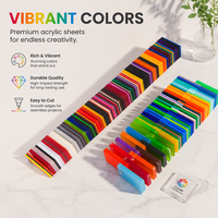 Plaque acrylique colorée en plastique pour présentoir de vente au détail avec surface lisse et sélection de plusieurs couleurs, feuilles acryliques dorées