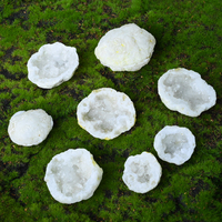 Geoda de Ágata de Cristal Natural, Geoda de Cuarzo Transparente en Bruto, Espécimen de Drusa, Clúster de Ágata Curativa para Colección