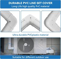 Kit de protection pour tuyauterie de climatiseur mini-split de 3 po x 10 pi |   Kit de couverture pour mini-split en PVC avec conduit flexible pour systèmes de pompes à chaleur et climatisation centralisée