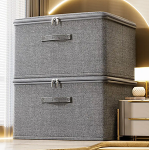 Faltbare rechteckige Stoff-Aufbewahrung sbox <span class=keywords><strong>mit</strong></span> Schloss-Schlafzimmer kleidung und Kleinigkeiten, die den Aufbewahrung skorb sortieren - Product Image 6