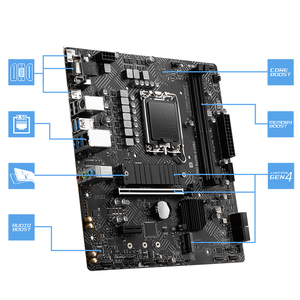MSI B660M DDR4 DDR5 เมนบอร์ดคอมพิวเตอร์เดสก์ท็อป MORTAR WIFI รองรับ MATX รุ่นที่ 12, ซ็อกเก็ต LGA 1700, PCIe 4, 2.5G LAN PR - Product Image 4