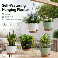 WEICHENGXING Vente en gros de jardinières suspendues auto-arrosantes en plastique, pot de fleurs suspendu, panier suspendu pour la maison et le jardin
