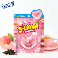 Assortiment hartvormige zachte snoepjes met rijke fruitvulling, sterke aromatische smaak, geschikt voor kinderen en volwassenen als dagelijkse snacks.