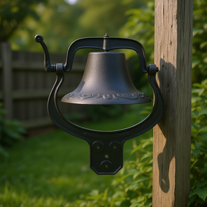 กระดิ่งเหล็กหล่อติดผนังสำหรับสวน ของตกแต่งภายนอกแบบดั้งเดิม รูปทรงไม่สม่ำเสมอ ทาสี รุ่น D0100 - Product Image 2