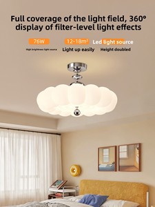 <span class=keywords><strong>Lustre</strong></span> LED italien minimaliste à spectre complet pour restaurant, protection oculaire Bauhaus, CRI Ra97, forme bulle de citrouille, pour bureau d'enfant - Product Image 3