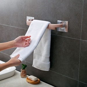 Promotion : Porte-serviettes mural multifonctionnel sans perçage, prix usine, barre simple pour serviettes - Product Image 6