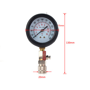 ชุดทดสอบการรั่วไหลของน้ำมันเบนซิน 8 ชิ้น พร้อมเกจวัดแรงดัน 0-300PSI สำหรับทดสอบแรงอัดของเครื่องยนต์รถยนต์ - Product Image 3