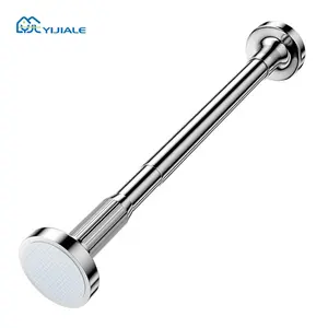 Window Curtain Tension Rod Bathroom Shower Curtain Rod Spring Tension Extendable Stainless Steel Curtain Rod