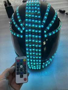 Helm LED Cahaya Modern Phantom bertopeng Punk remaja Halloween Natal Tahun Baru pesta Thanksgiving pesanan Minimum Hari Valentine - Product Image 6