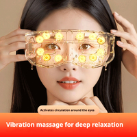 Masseur oculaire chaud/froid avec circulation d'air, musique intégrée, diffusion vocale, chauffage et refroidissement réglables, rechargeable par USB, batterie 2000 mAh
