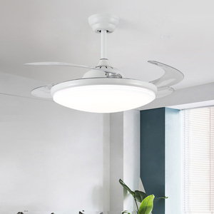 Silent BLDC Motor 42 Inch Retractable Blade <b>Ceiling</b> Fan with 3 Color Temperature LED and Smart Remote Control - Bedroom - Product Image 5