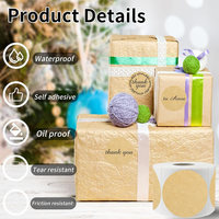 Recycelbare braune 2-Zoll-Kraftpapier-Thermodrucker-Aufkleber Selbst klebende direkte Thermo etiketten DIY-Logo-Design-Namensschilder