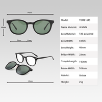 Nouvelle conception, style européen populaire, lunettes optiques en acétate faites à la main avec clip magnétique pour lunettes de soleil, pour unisexe