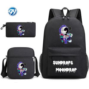 กระเป๋านักเรียนสามชิ้น20ชุดกระเป๋าเป้สะพายหลังสำหรับเล่นเกม FNAF ชุดกระเป๋าดินสอ <span class=keywords><strong>sundrop</strong></span> & moondrop - Product Image 2