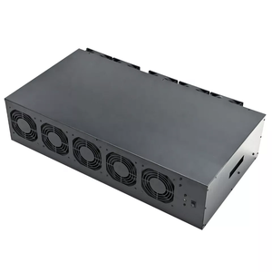 X79 Rig chasis case Server case <span class=keywords><strong>GPU</strong></span> 9 Card chasis con tarjetas gráficas RTX 3060M con 2500W PSU Mute Rig frame case - Product Image 1